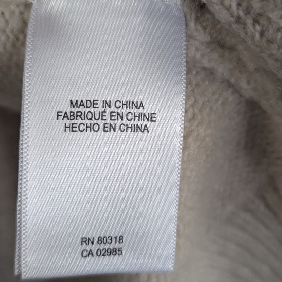 Lucky Brand Sweater XL Cream/Gray/Yellow Crewneck Fuzzy - Picture 5 of 11